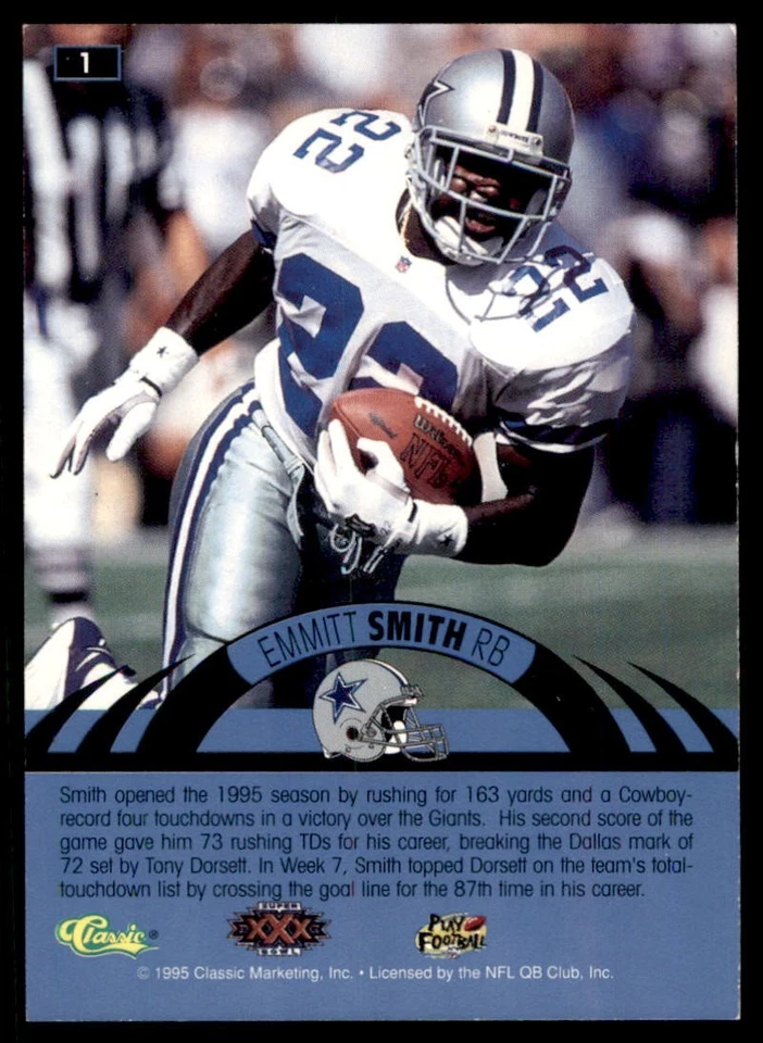 1996 Classic NFL Experience - Emmitt Smith #1 - Image 2 of 2