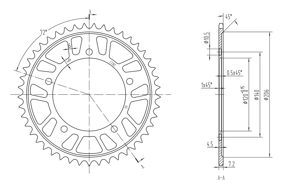 For Suzuki GSXS750 2015-2016 BikeMaster 965308 525 Series Sprocket Foto 2 de 2