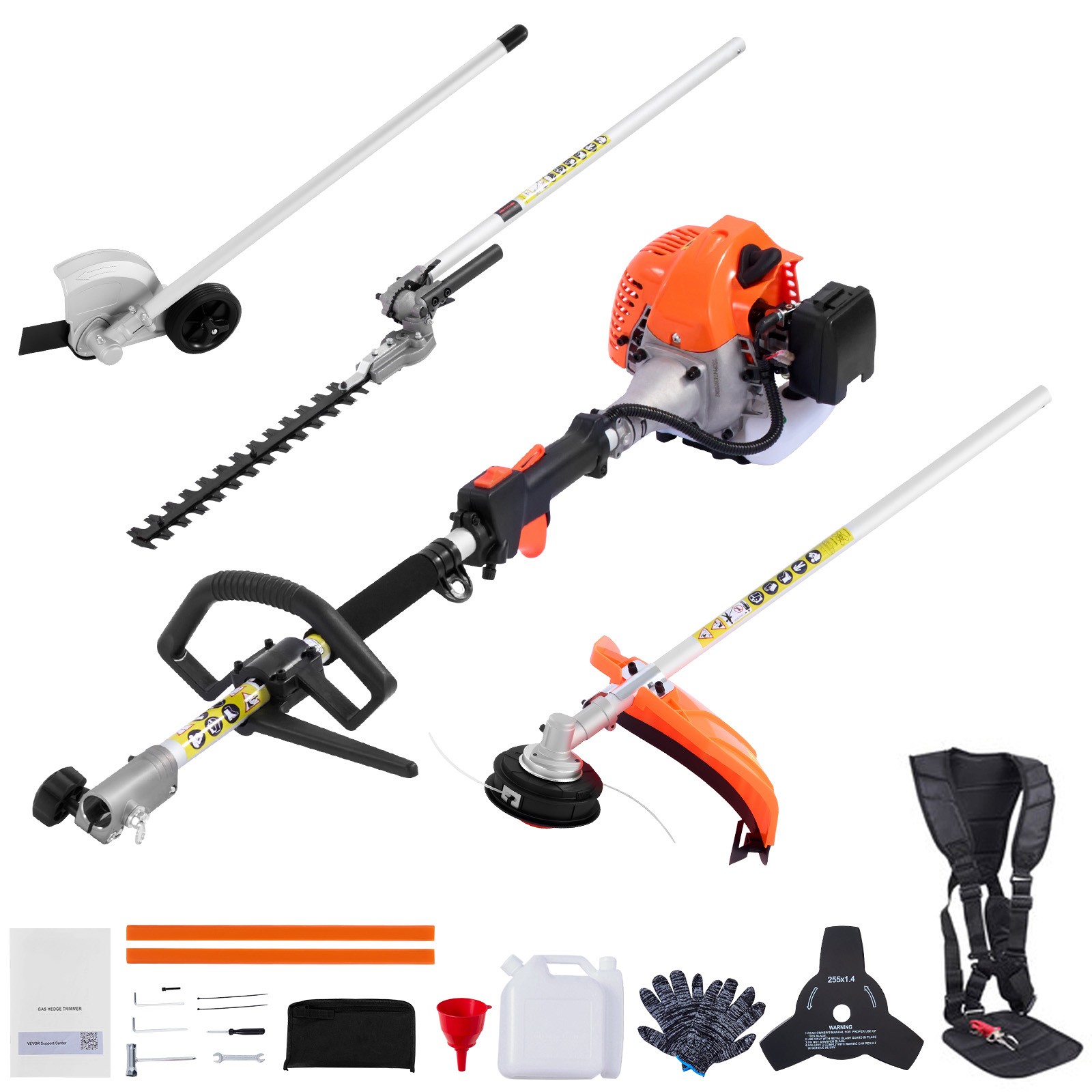Uimoso 4-in-1 Gas Hedge Trimmer, 26cc 2-Cycle Gas-Powered Handheld Tool
