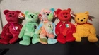 TY Beanie Babies Lot of 5 - Vintage - Rare with All Tag Errors - 1996-2001