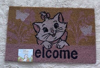 Disney The Aristocats Marie Butterfly Flower Coir Welcome Door Mat 18  X 28  NEW