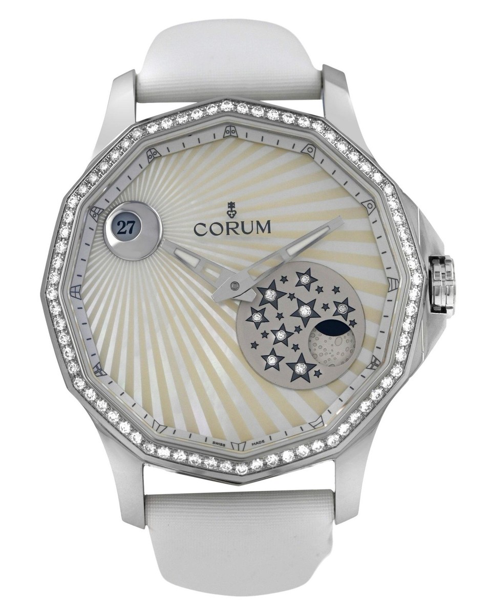 OLUOLU 様ページNo.1258 トリミングチョーカー　130本　プルメリア Corum Admirals Cup Legend 384.101.47 Diamonds Moon Phase 38mm