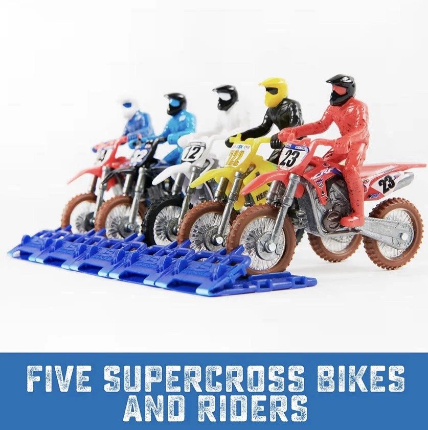 SX Supercross, Authentic 5-Pack of 1:24 Scale Die-Cast Motorcycles - Image 2 of 4