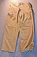George Classic Brand Pockets Zip Front Sand Khaki Mens Pants 40x32