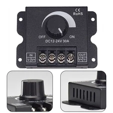 Black Adjustable Voltage Regulator For Stable DC DC Power Supply 30A 12v 24V