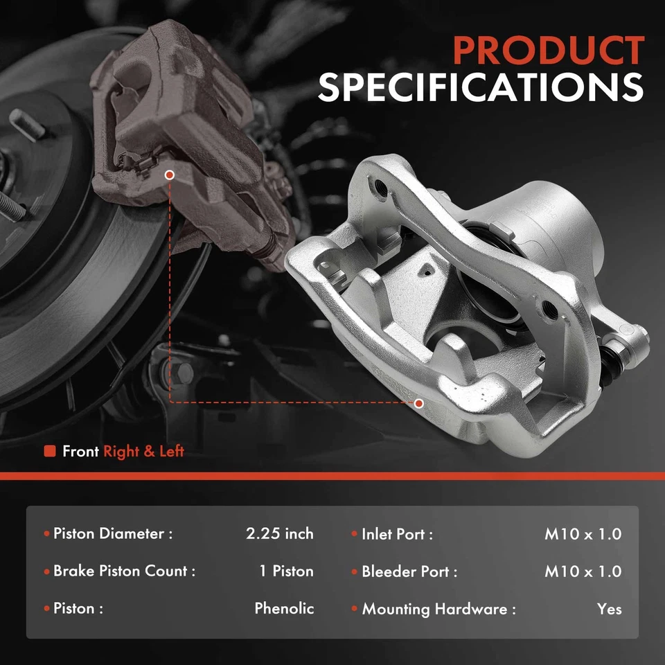 2x Pinza de freno delantera izquierda y derecha con soporte para Kia Niro 17-22 Hyundai Ioniq Foto 2 de 4