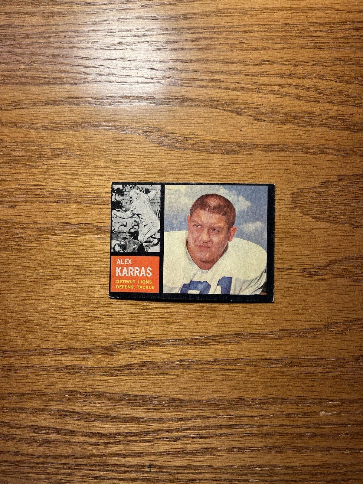 1962 TOPPS FOOTBALL #58 ALEX KARRAS-DETROIT LIONS-DEF TACKLE--EX /VINTAGE