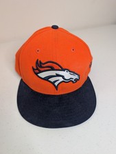 New Era 59FIFTY Denver Broncos NFL Fitted Baseball Cap Hat Size 7 1/8 Orange