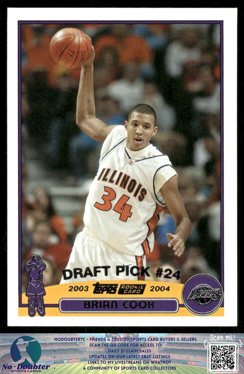 2003-04 Topps #244 Brian Cook RC Los Angeles Lakers BK.04