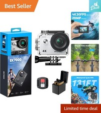 Adventure-Ready EK7000: 4K Action Camera with WiFi & 131FT Waterproof Depth