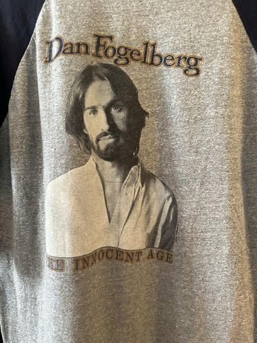 Vintage Dan Fogelberg Tshirt 3/4 Arm blau/grau Tour Shirt Musik The Innocent Age - Bild 2 von 7
