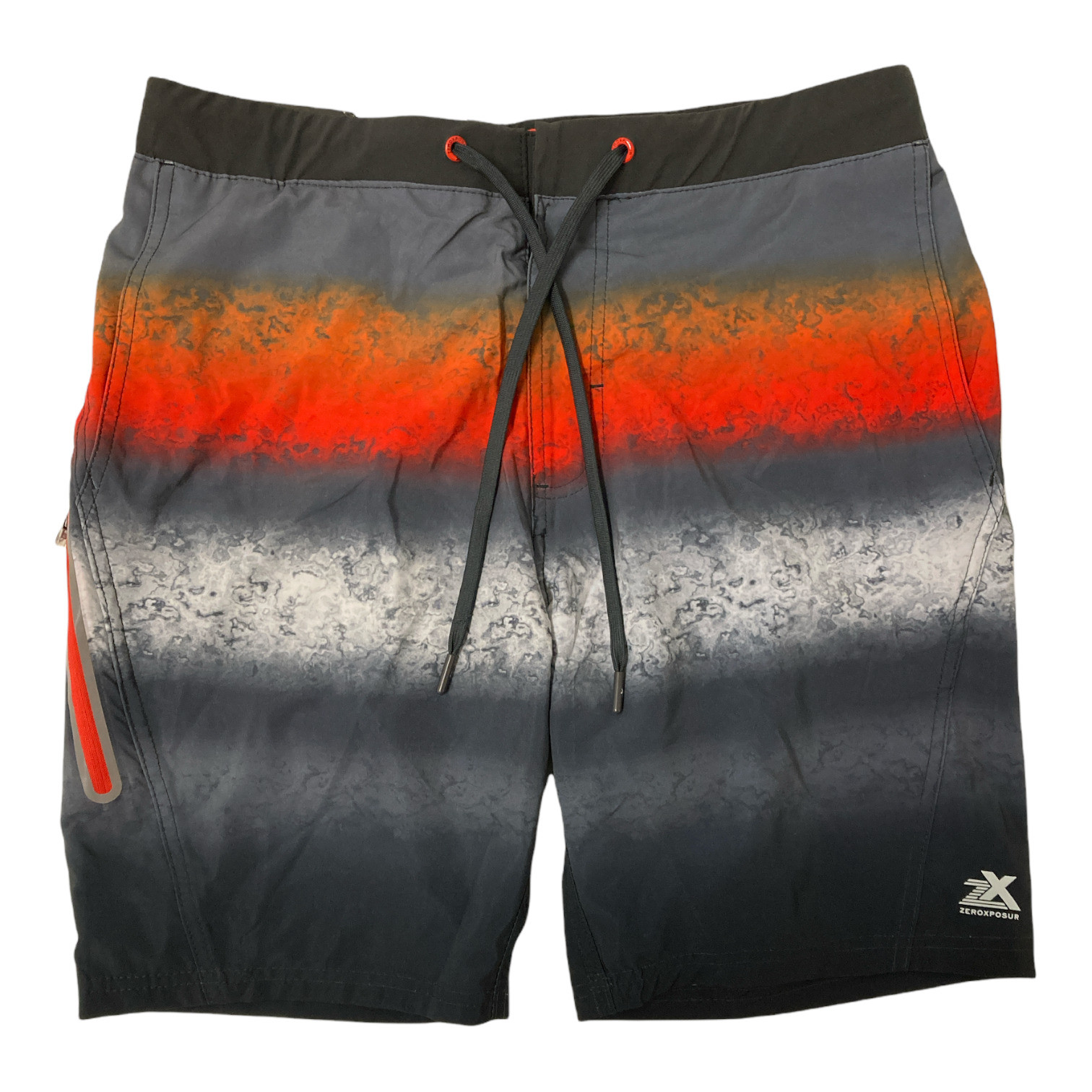 Мужские эластичные плавки ZeroXposur с диагональным карманом (черные вощеные, XXL)