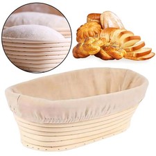 Brot Gärkorb Oval 10 Zoll – Rattan Gärkörbchen für Bäcker & Hobbybäcker