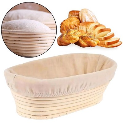 Brot Gärkorb Oval 10 Zoll   Rattan Gärkörbchen für Bäcker & Hobbybäcker