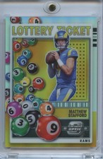 Matthew Stafford 2021 Contenders Optic Lottery Ticket SSP CASE HIT LA Rams