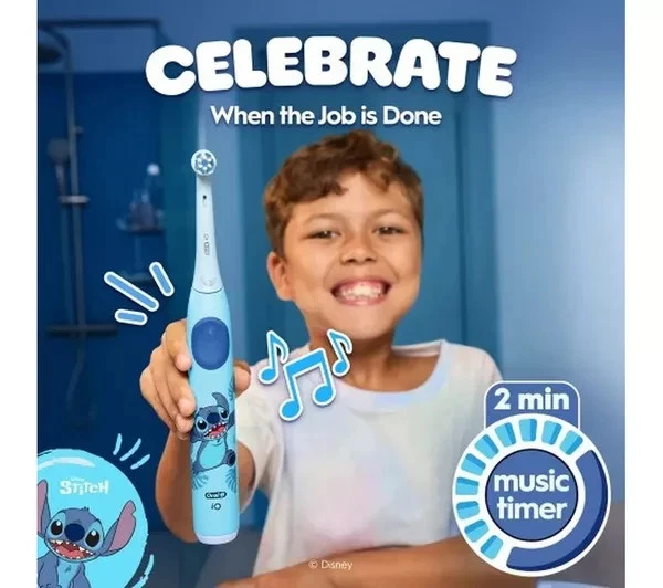 Oral-B iO Kids Electric Toothbrush Disney Stitch Design + Sensitive Mode For 6+ - Image 2 of 4