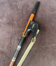 1/4 Double Bass Bow Top Brazilwood German Type Smooth Tuner (Size1/4)