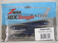 Z-MAN Chatter Spike Black Blue Laminate New Chatterbait Trailer Lures
