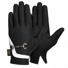 AK Horse Riding Gloves for Women, Ladies Equestrian Gloves with Bit Chain
