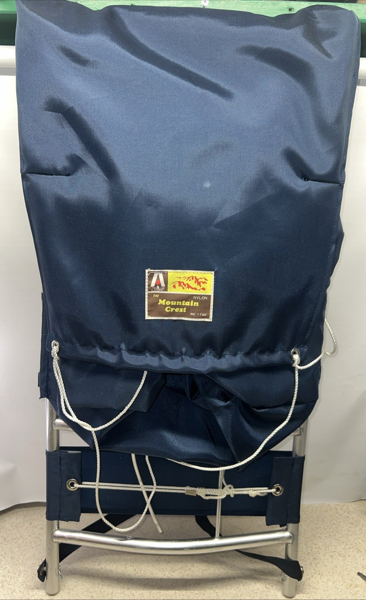 Vintage Trail Designs Mountain Crest Backpack External Frame Blue Nylon New Vintage MOUNTAIN CREST Frame Backpack #1730 Heavy Duty  main image 4