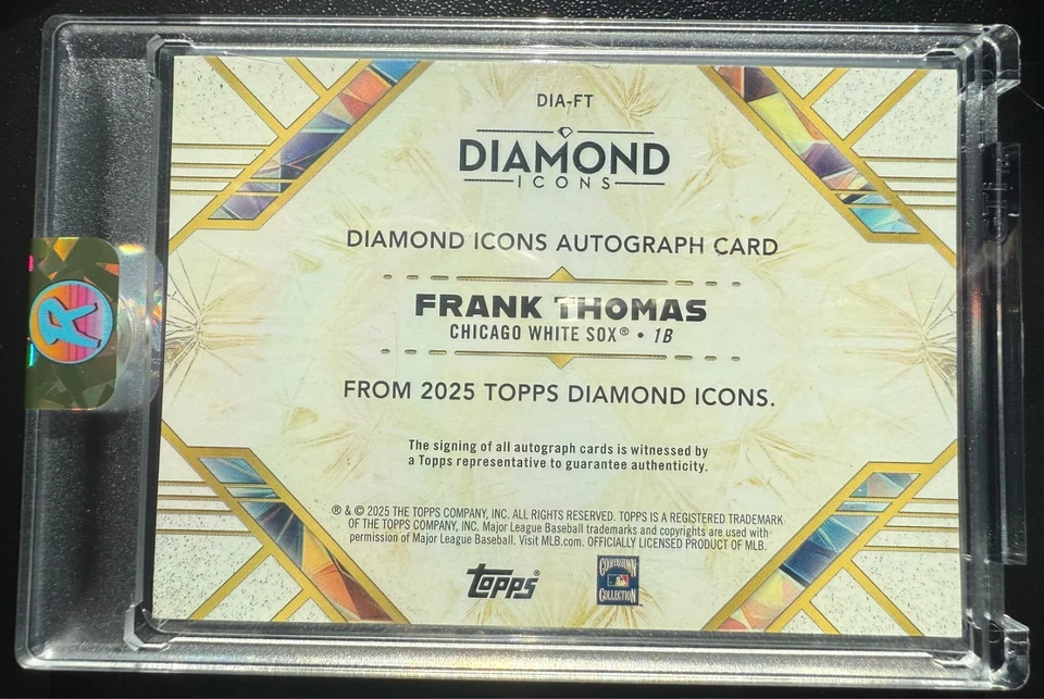 2025 Topps Diamond Icons Frank Thomas #DIA-FT en tarjeta automática/25 Foto 2 de 3