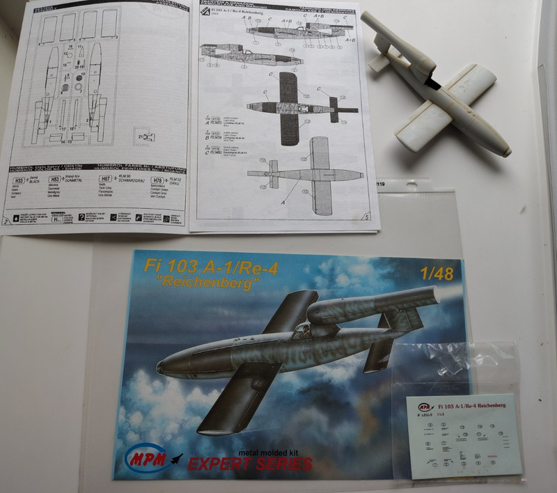 1/48 Special Hobby #48190 Pilot Fi 103 A-1/Re-4 Reichenberg Flying Bomb Model