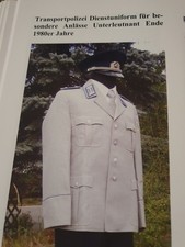 Transportpolizei Dienstuniform für besondere Anlässe Unterleutnant 1980 Jahre