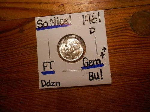 1961D Roosevelt Dime Gem BU++ SO NICE!!! PQ!!!! BEAUTY++++++