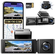 M550 3 Channel Dash Cam, 4K 2.5K Front and Rear, 2.5K 1080P 2.5K Front Rear I...