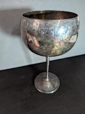 Vintage De Uberti Italian Silver Plated Wine Goblet Italy ~7" Tall