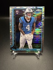 2025 Topps Chrome Football Tetairoa McMillan #326 Pulsar Refractor RC ROY
