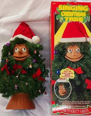 MR EVERETT GREEN SINGING CHRISTMAS TREE 1996 TELCO 24