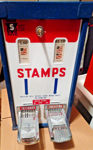 Vtg Shipman US Post Office Postage Stamp Vending Machine Dispenser JRR