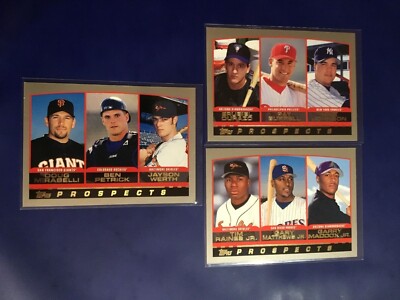 2000 Topps #204 #445 #448 RAINES JR,WERTH,MATTHEWS,BURRELL,JOHNSON RC Lot 3 HOT$