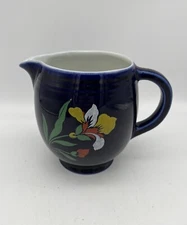 Hall China Co. Blue Blossom “Five Band” 1 1/2 Pint Jug Pitcher 1939-1953 USA