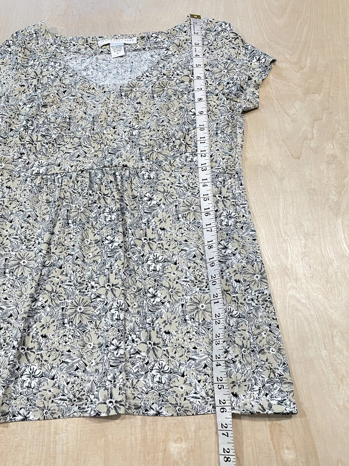 Top Geoffrey Beene Sport Mujer Floral Manga Corta Multicolor Talla Grande Foto 2 de 4