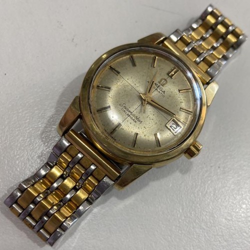 Omega Seamaster Calendar Vintage Date Gold Silver Automatic Mens Watch omega-seamaster-calendar-vintage-date-gold-silver-automatic-mens-watch