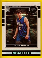 2024-25 NBA Hoops 266 Juan Nunez RC White Explosion 75/149 Spurs Rookie