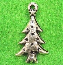 20Pcs. Tibetan Silver CHRISTMAS TREE Charms Pendants Earring Drops CH12