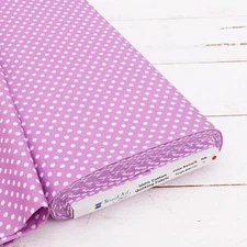 Threadart Cotton Quilting Fabric By The Yard - Vintage Collection- Purple Dot