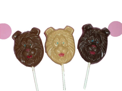 Lions Jungle Safari Face Lollipops chocolate fondant candy molds Lot of 3 molds