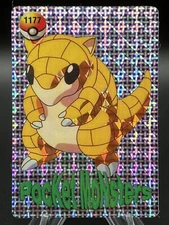 Pocket Monsters Sandshrew #1177 Holo Pikachu #1174 Rare Misprint Pokémon Sticker