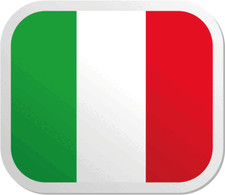 Italy Square Car Bumper Sticker Decal