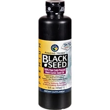 Amazing Herbs Black Seed Oil 100% Pure Cold Pressed Supplement Non GMO 16 oz