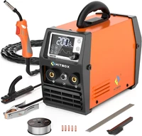 Welder/Stick Arc/Lift Tig/Spool Gun 4 in 1 Gasless Mig Welding Machine with LCD