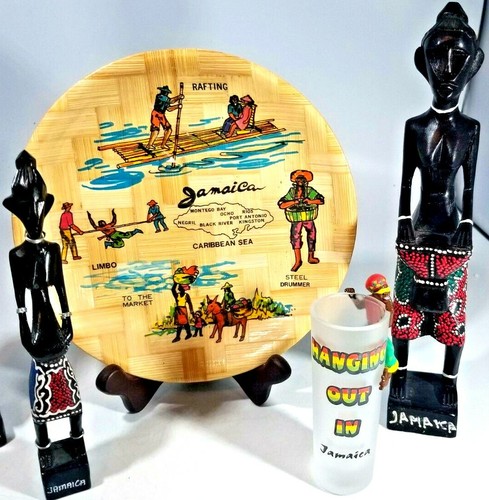3 Hand carved Wooden Totems, Plate and Stand, Shot Glass Lot - Picture 3 of 7