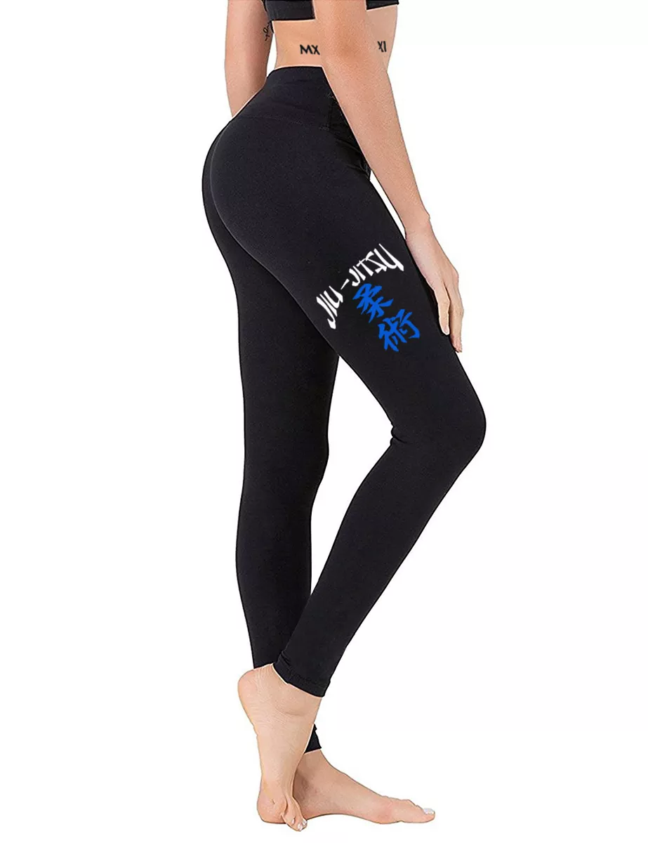 Women's Petite Jiu Jitsu Japan Chest Black Yoga Legging Workout