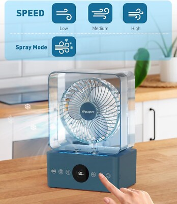 Portable Air Conditioners Cooling Fan with 3600mah battery, 1000ml