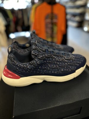 Dior Homme Cannage Motif Men's B24 Blue Pink Logo Athletic Dior Homme Cannage Motif Men's B24 Blue Pink Logo Athletic