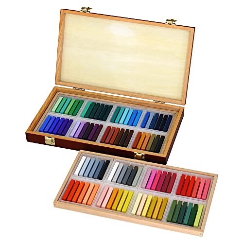 Nouvel Carré Pastel 96 Nouvel Carre pastel 96 color set with wooden box N 420648